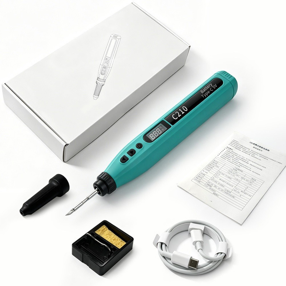 Useful Diy Electronics - Intelligentes digitales USB-Lötkolben-Set, tragbarer, kabelloser, digitaler