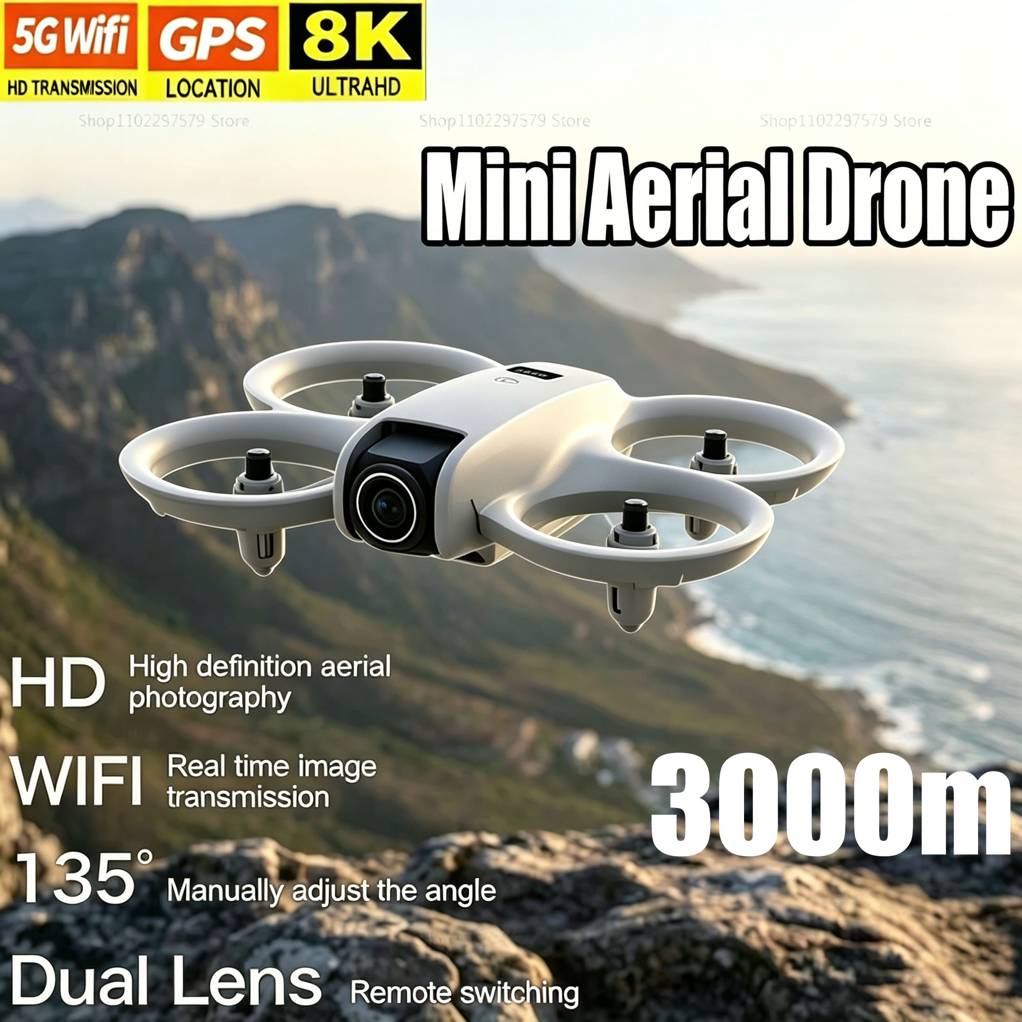 Diy Drone Electronics Kit - Mini-Drohne mit 8K HD-Kamera FPV Faltbarer