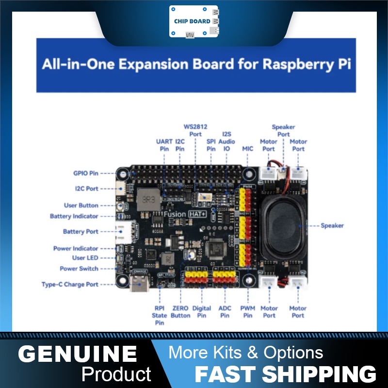 Raspberry Pi Zero - SunFounder Fusion HAT+: Raspberry Pi Erweiterungsboard