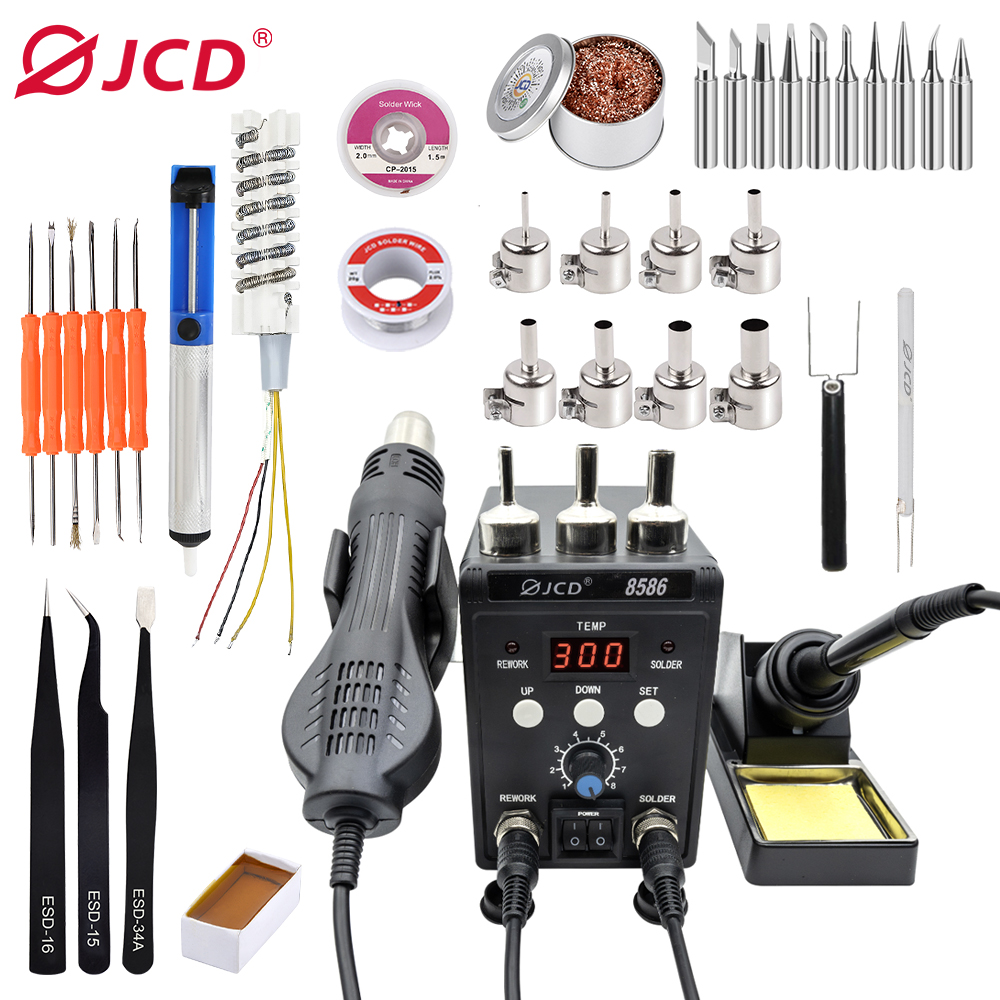 Smd Solder Paste - JCD 2-in-1 Lötstation 8586 mit LED-Digitalanzeige,