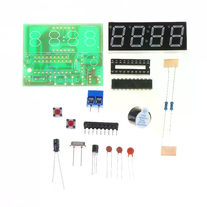 Diy Electronics Workshop - DIY Digitale LED-Uhr-Bausatz 4-stelliges Elektronisches Anzeigemodul