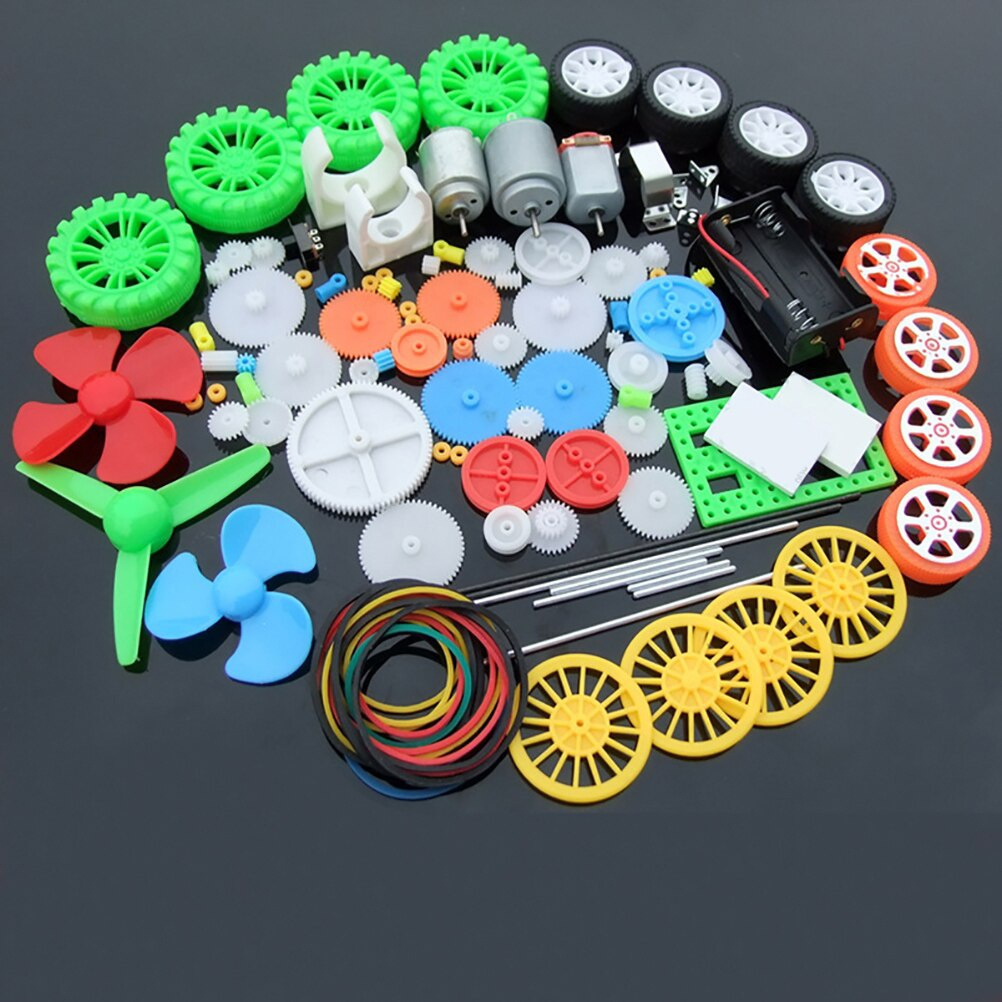 Diy Kit Elektronik - 112 Stück DC-Motor-Kit, elektrischer Minimotor mit