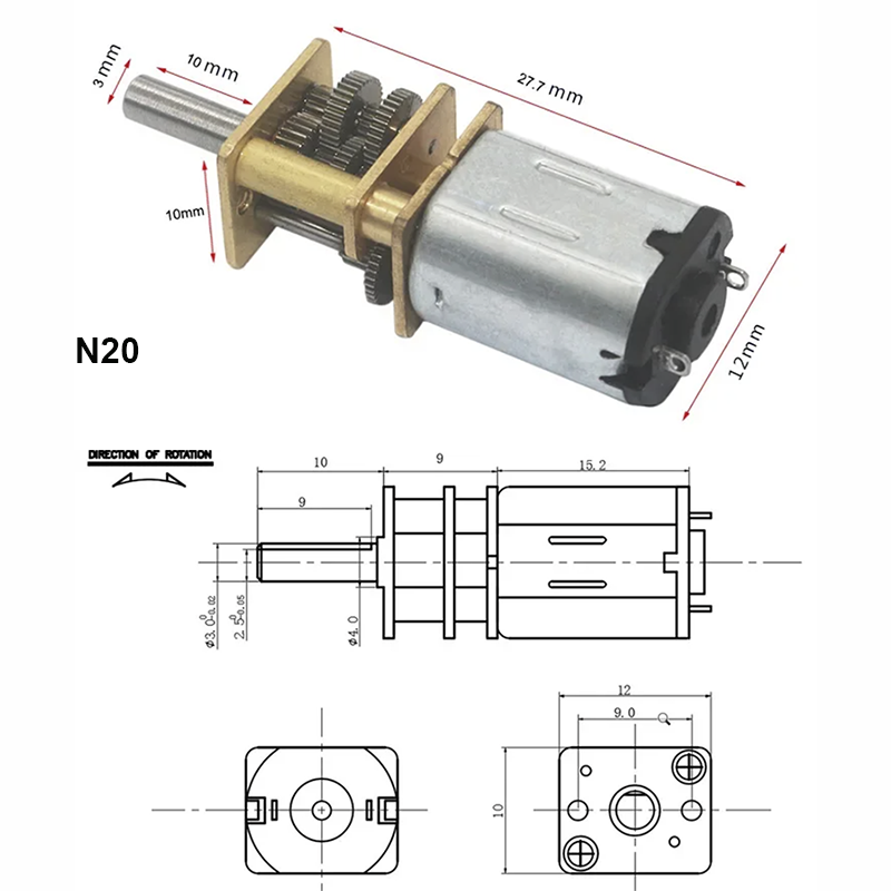 6V 12V 15-6000RPM GA12-N20 DC  – Diy Boat Electronics Bewertung und Preis