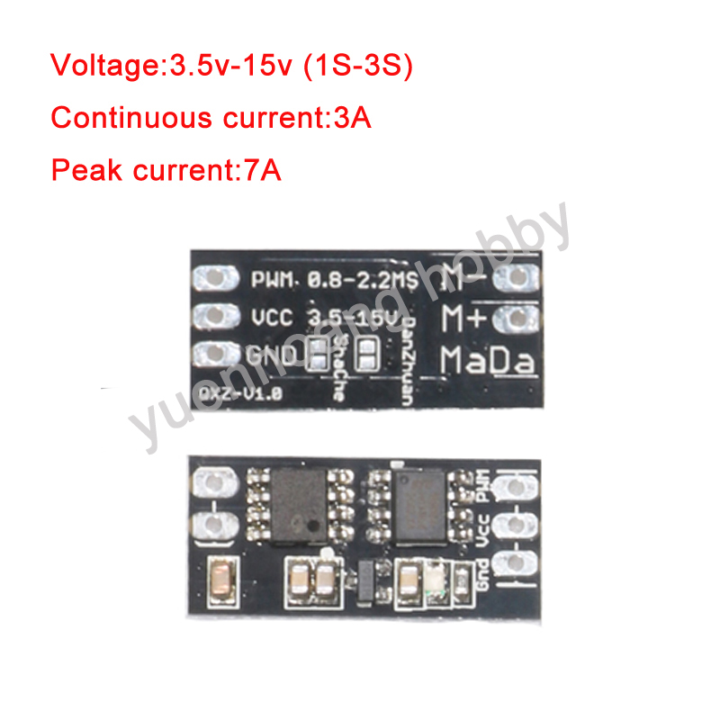 1PC 3,5-15V Pinsel ESC Zwei-we – Diy Boat Electronics Bewertung und Preis