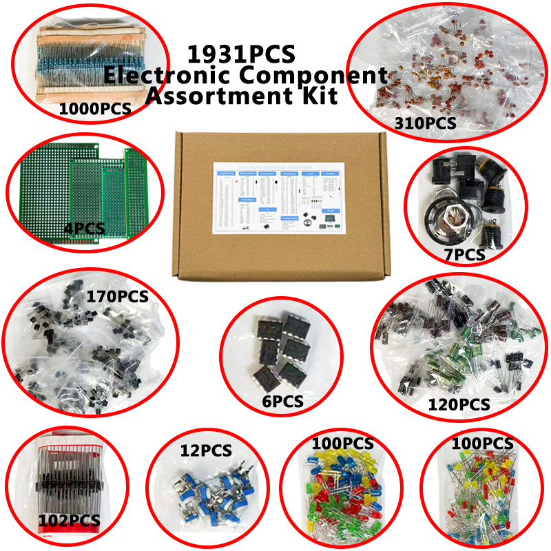 1900-teiliges Elektronik-Kompo – Diy Electronics Com Bewertung und Preis