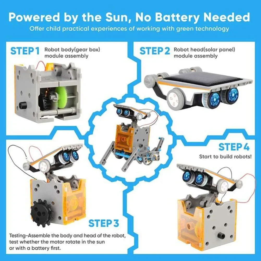 13-in-1 solarbetriebener Robot – Learn Diy Electronics Bewertung und Preis